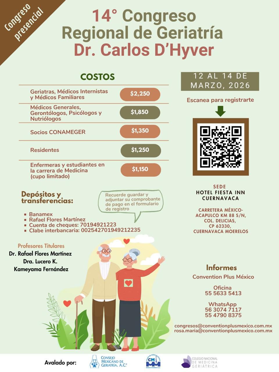 Cartel del 14° Congreso Regional de Geriatría Dr. Carlos D'Hyver